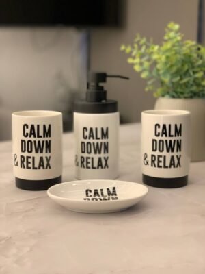 طقم حمام بورسلين ٤ قطع